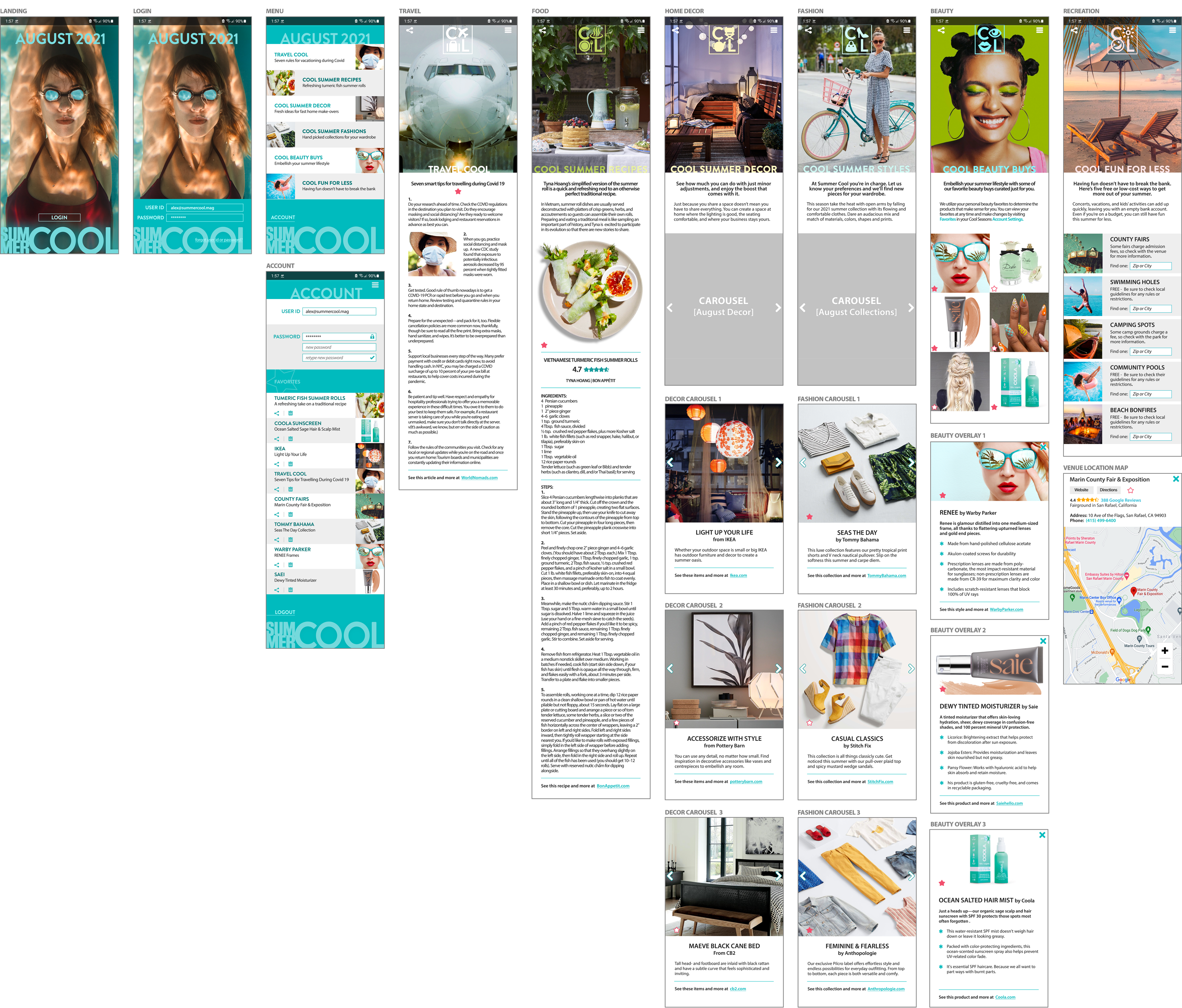 visual design artboards